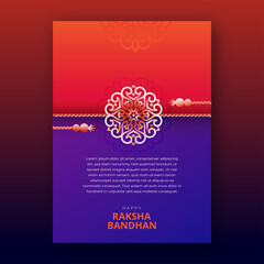 Fototapeta na wymiar Happy Raksha Bandhan Greeting Card Background Design Template