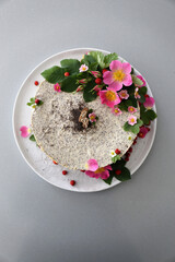 Homemade birthday cake for dog / Poppy seed cheesecake - 516136954