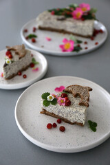 Homemade birthday cake for dog / Poppy seed cheesecake - 516136958