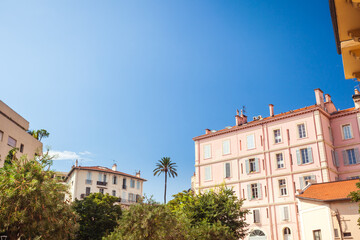 Vintage Architecture Of Houses in residential histroric district in Downtown Of Cannes - 516137549