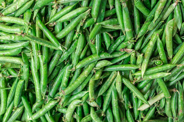 fresh organic peas from farm close up from different angle
