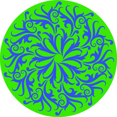 Indian Traditional and Cultural Rangoli, Alpona, Kolam, or Paisley vector line art. Bengal art India. for textile printing, logo, wallpaper

