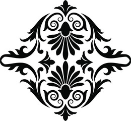 Indian Traditional and Cultural Rangoli, Alpona, Kolam, or Paisley vector line art. Bengal art India. for textile printing, logo, wallpaper
