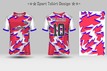 Football sport jersey mockup abstract geometric pattern t-shirt design