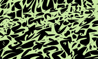 Abstract background of black and pistachio spots. Composition in the form of a chaotic arbitrary pattern. EPS 10. Contrasting texture.