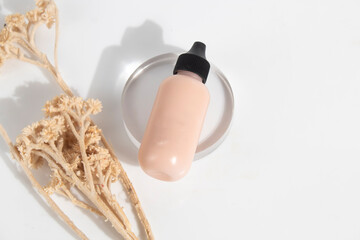 Fototapeta na wymiar mockup tube bottle for skin care cosmetic summer sunscreen, product branding, cream lotion treatment