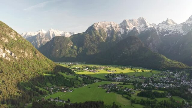 Lofer with the Loferer Steinberge in the background, Pinzgau, Salzburg, Austria