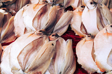 Traditional fish market in Iquitos, Amazon. Peru. South America.