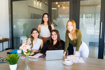 Professional women on a meeting working on a business deal