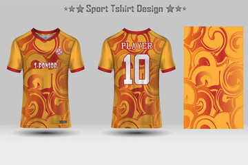 Football sport jersey mockup abstract geometric pattern t-shirt design © Ibnu