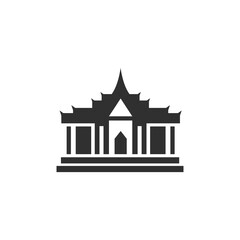 Thailand temple icon in trendy flat style isolated on white background. Symbol for your web site design, logo, app, UI. Vector illustration, EPS