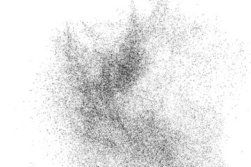 Abstract black texture. Dark grainy texture on white background. Dust overlay textured. Grain noise particles. Grunge design elements. Vector illustration, EPS 10.
