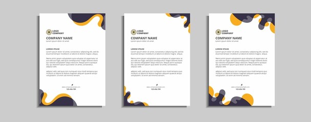  modern corporate letterhead template design