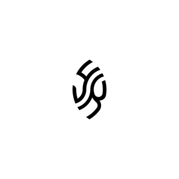 recommend clip art: YK leaf shape line initial concept with high quality logo design