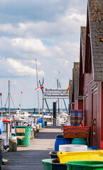 Ansichten vom Fischereihafen Boltenhagen an der Ostsee in Mecklenburg-Vorpommern