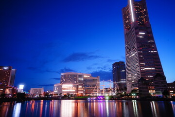 横浜みなとみらいの美しい夜景