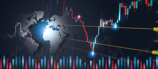 finance trading graph banner