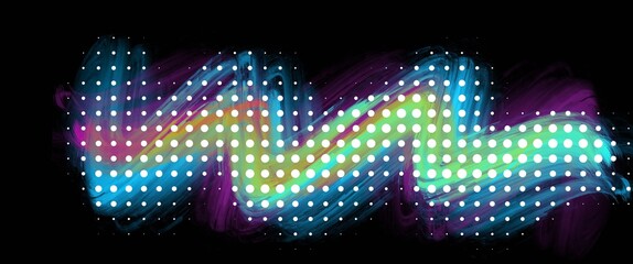 Wavy colorful abstract background with dots