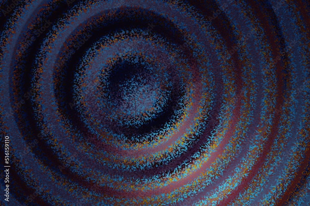 Aufkleber Beautiful Abstract colourful shiny ring wave background. Starburst dynamic rings. 3d rendering illustration  Background pattern for design.
