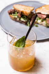 cocktail and sandwich lunch