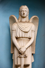 Fototapeta na wymiar Angel sculpture in Beta Maryam mausoleum