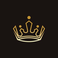 Crown logo template vector icon