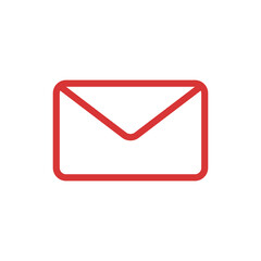 Mail red vector icon