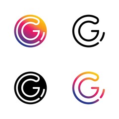 Letter G vector logo icon set