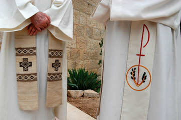 Catholic priests's liturgical robes