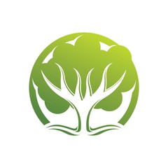 Tree leaf vector logo design