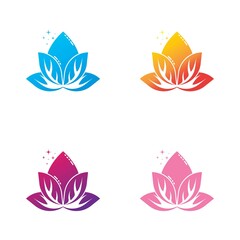 Flower logo vector icon set