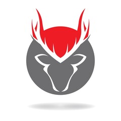 Deer logo template vector icon
