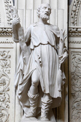 Chiesa di San Matteo, Lecce, Apulia.Statue of Saint Andrew
