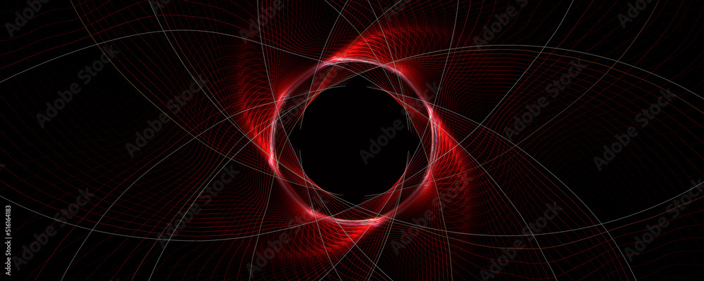 Wall mural abstract red swirl line background