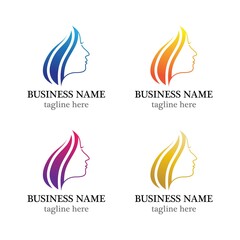 Salon logo vector icon set