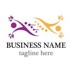 DNA logo template vector icon