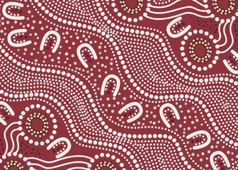 Dot design aboriginal vector background