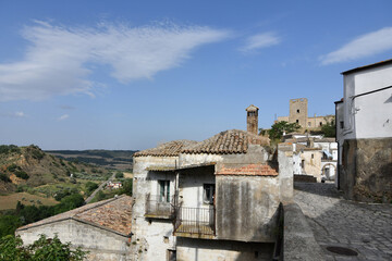 Fototapeta na wymiar Panoramic view of Grottole, a village in the Basilicata region, Italy. 