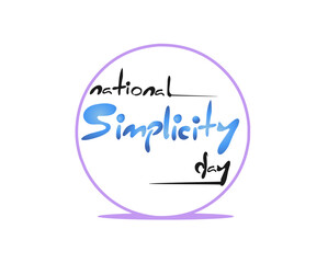 National Simplicity Day Creative Design