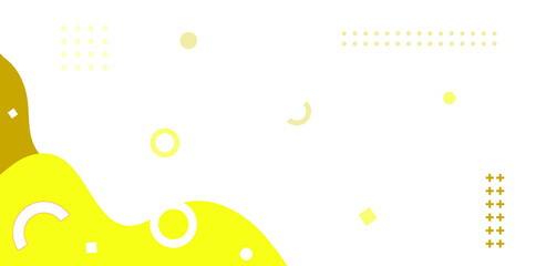 Yellow color children's abstract vector background with editable elements
