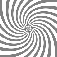 A black and white spiral optical illusion background.