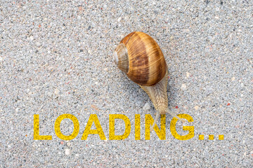 Loading, downloading, slow internet speed concept
