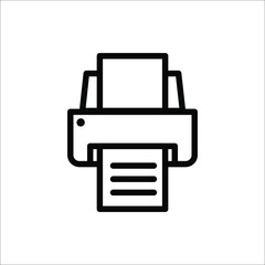 Printer icon on white background. Vector illustration.