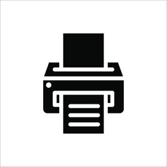 Printer icon on white background. Vector illustration.