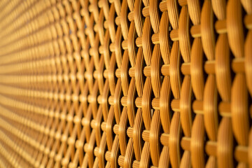 Background and texture of old natural woven straw.