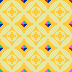 geometric floral seamless pattern design. Vector yellow background. Ethnic pattern. geometric Ethnic pattern, geometric pattern
