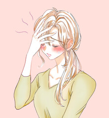 体調が悪い女性