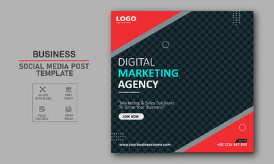 Digital marketing agency social media post template