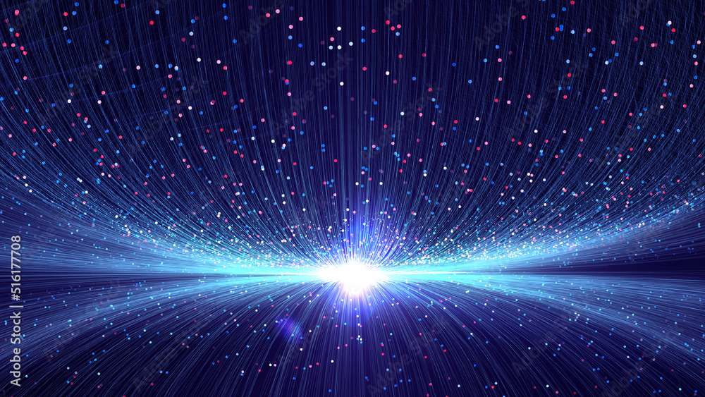 Poster Technology background big data/Technological background data transmission channel. Motion of digital data flow. Transferring of big data. Transfer and storage of data sets. 