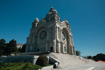 Fototapeta na wymiar View of the Sanctuary of the Sacred Heart of Jesus in Viana do Castelo, Portugal.